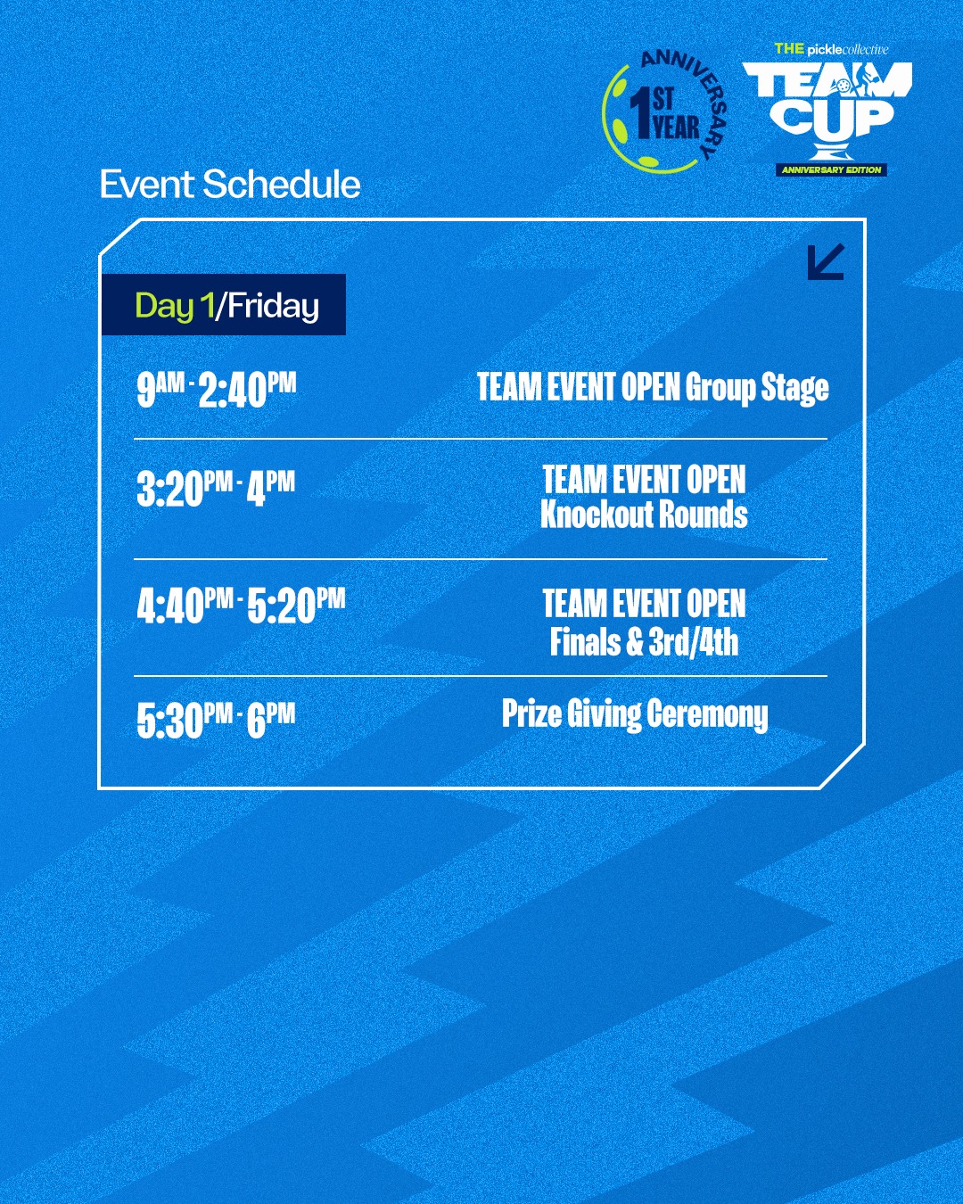 PCKK Day 1 Amended Schedule
