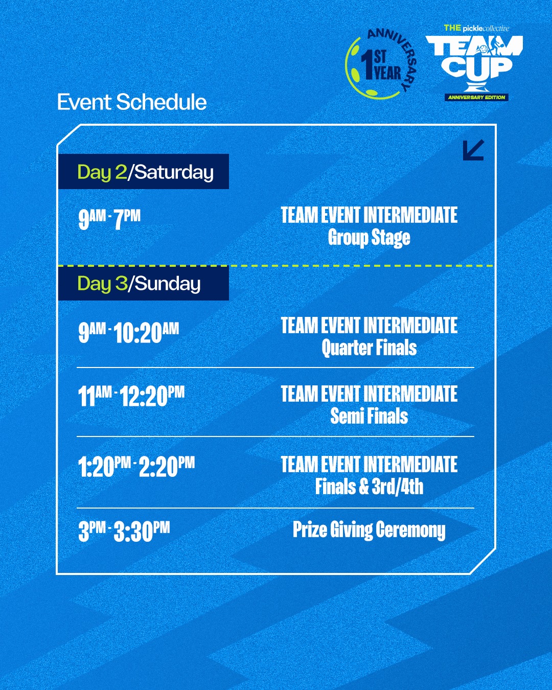 PCKK Day 2 Amended Schedule